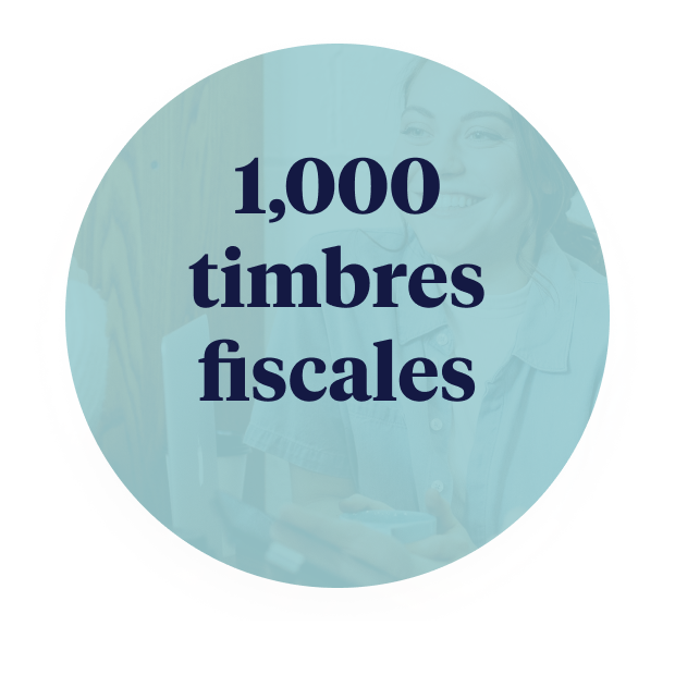 Timbres fiscales - Paquete de 1,000