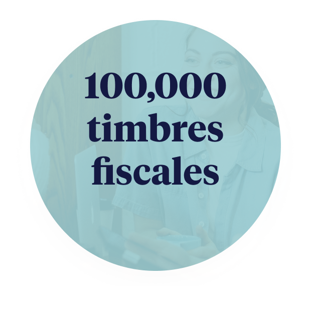 Timbres fiscales - Paquete de 100,000